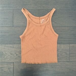 Urban Outfitters Tan Ribbed Tank